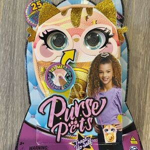 Purse Pets Interactive Toy with Gold and Pink Design